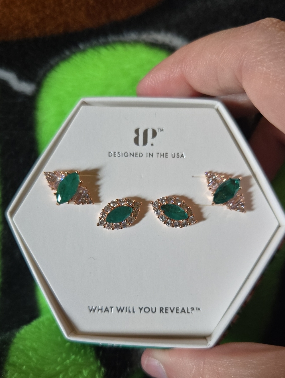 Forever Yours: Lab Created Emerald Fused With Genuine Quarts On Gold Plating